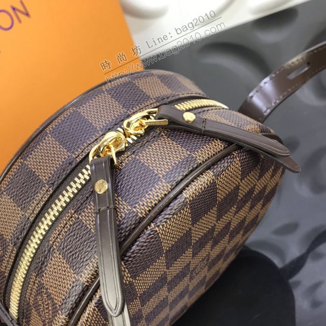 LV包 lv新款女包 BoteChapeauSouple手袋 LV棋盤格圓形挎包  ydh3475